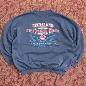 90s Logo 7 Cleveland Indians Crewneck Sweater